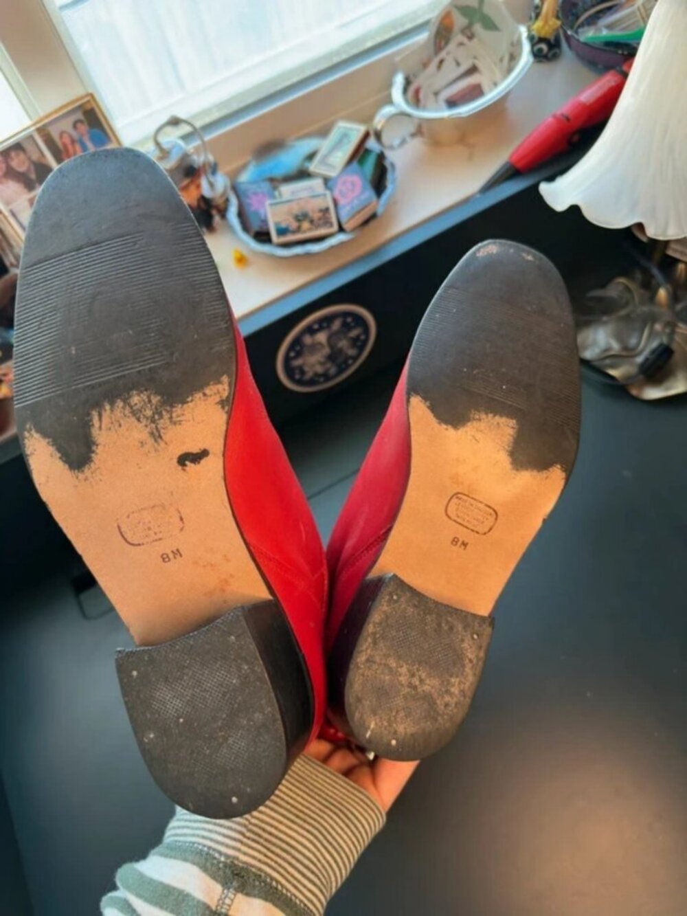 red leather boots size 8 - Picture 5 of 5